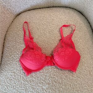 Natori Feathers Hot Pink Lace Underwire Bra